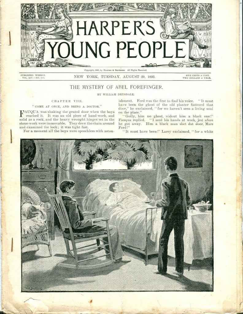 Harper's Young People Magazine August 29 1893 Abel Forefinger ACC 042417nonjhe