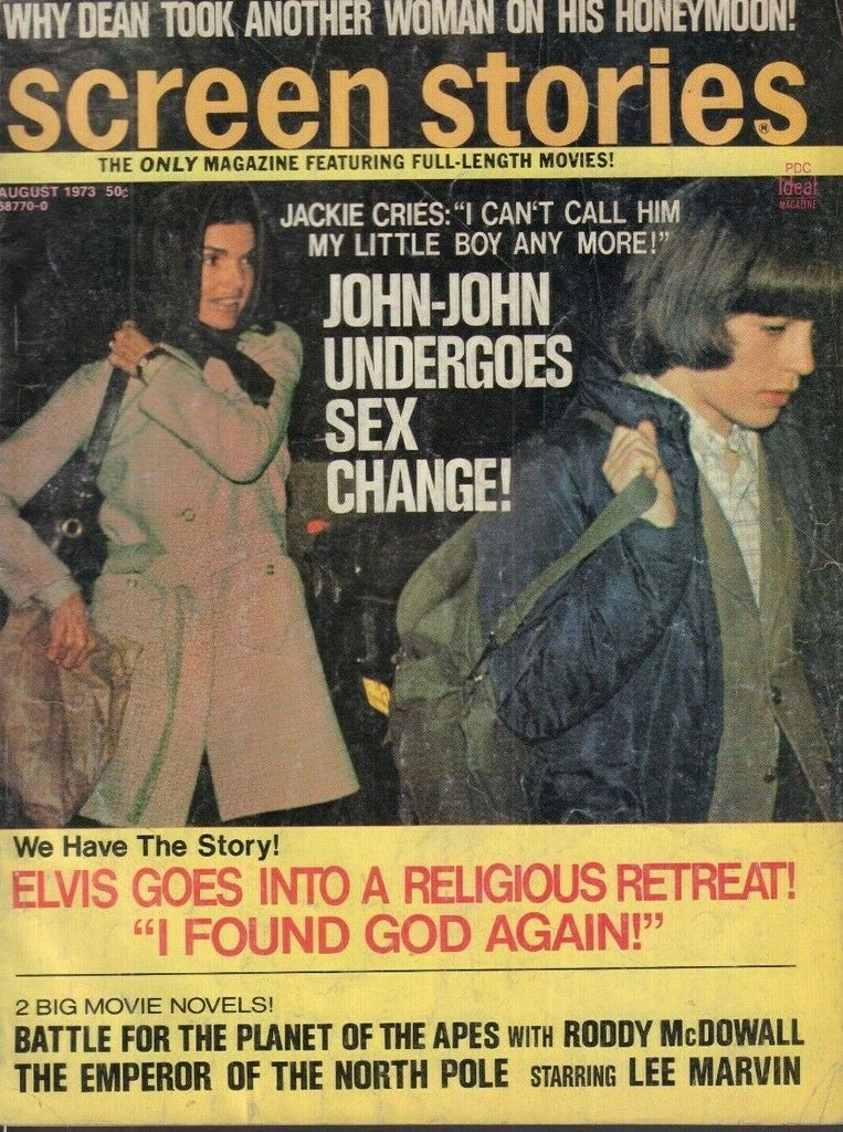 Screen Stories August 1973 Jackie Kennedy Elvis Presley Lee Marvin 021119DBE