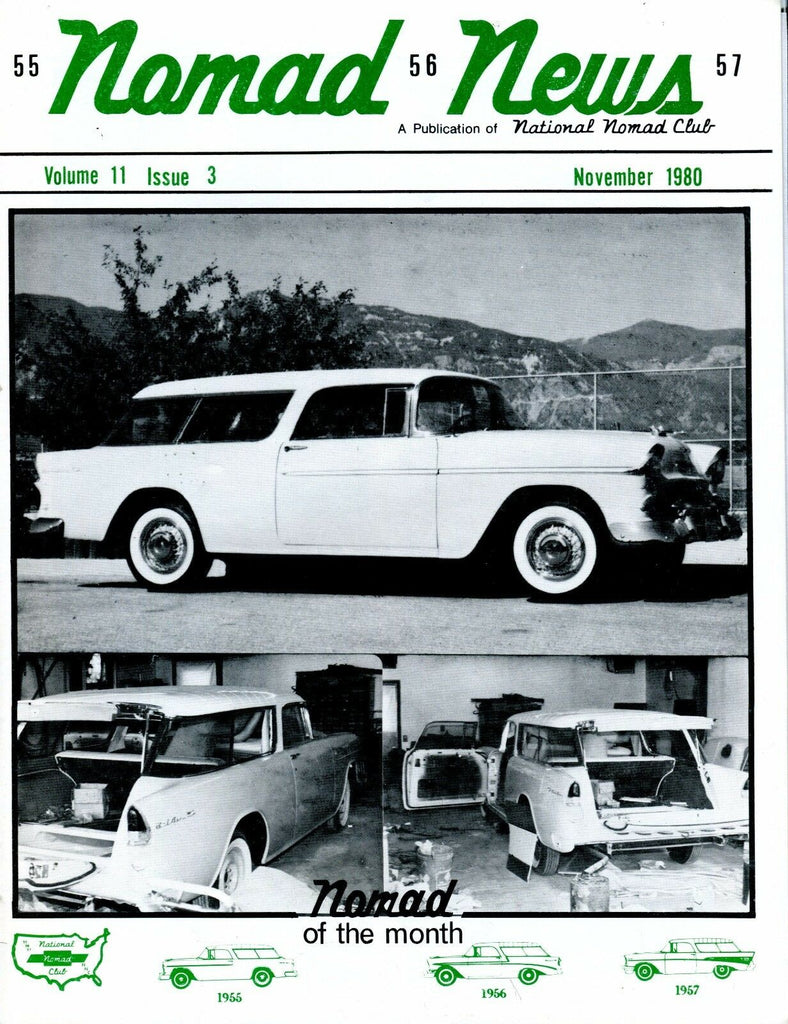 Nomad News Magazine November 1980 1955 Chevrolet EX 032817nonjhe