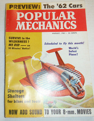Popular Mechanics Magazine Storage Shelters Safe Planes August 1961 120414R