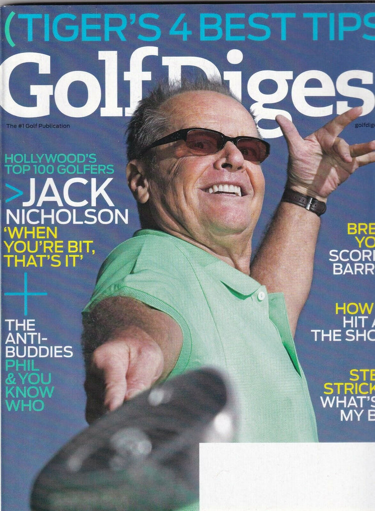 Golf Digest Mag Jack Nicholson Break Your Barrier December 2007 070219nonr