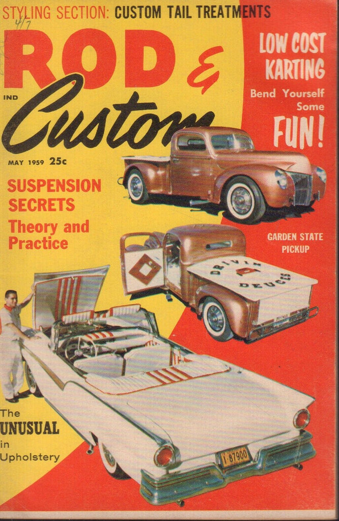 Rod & Custom May 1959 Unusual Upholstery Custom tail 091118AME