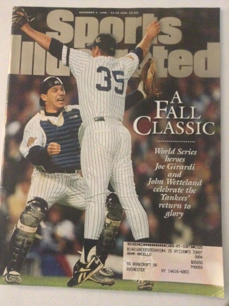 Sports Illustrated Magazine Joe Girardi November 4 1996 051819nonrh