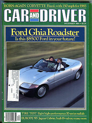 Car And Driver Magazine December 1984 Ford Ghia Roadster EX 073016jhe