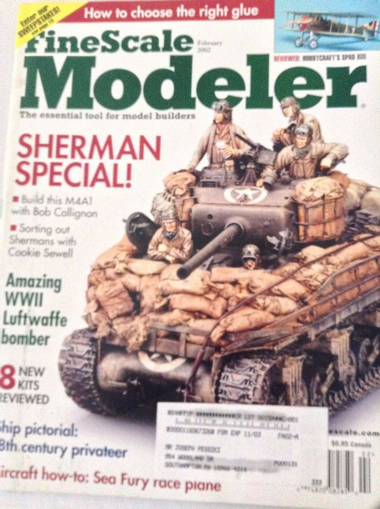 Fine Scale Modeler Magazine Sherman Special February 2002 081917nonrh