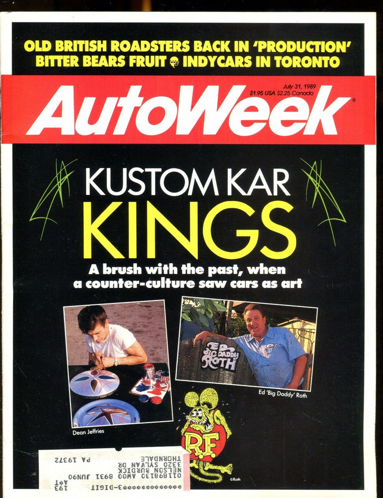 AutoWeek Magazine July 31 1989 Kustom Kar Kings EX w/ML 022517nonjhe