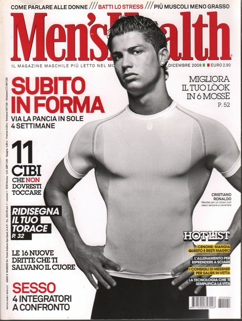 Men's Health Italian Magazine December 2008 Cristiano Ronaldo 031620AME