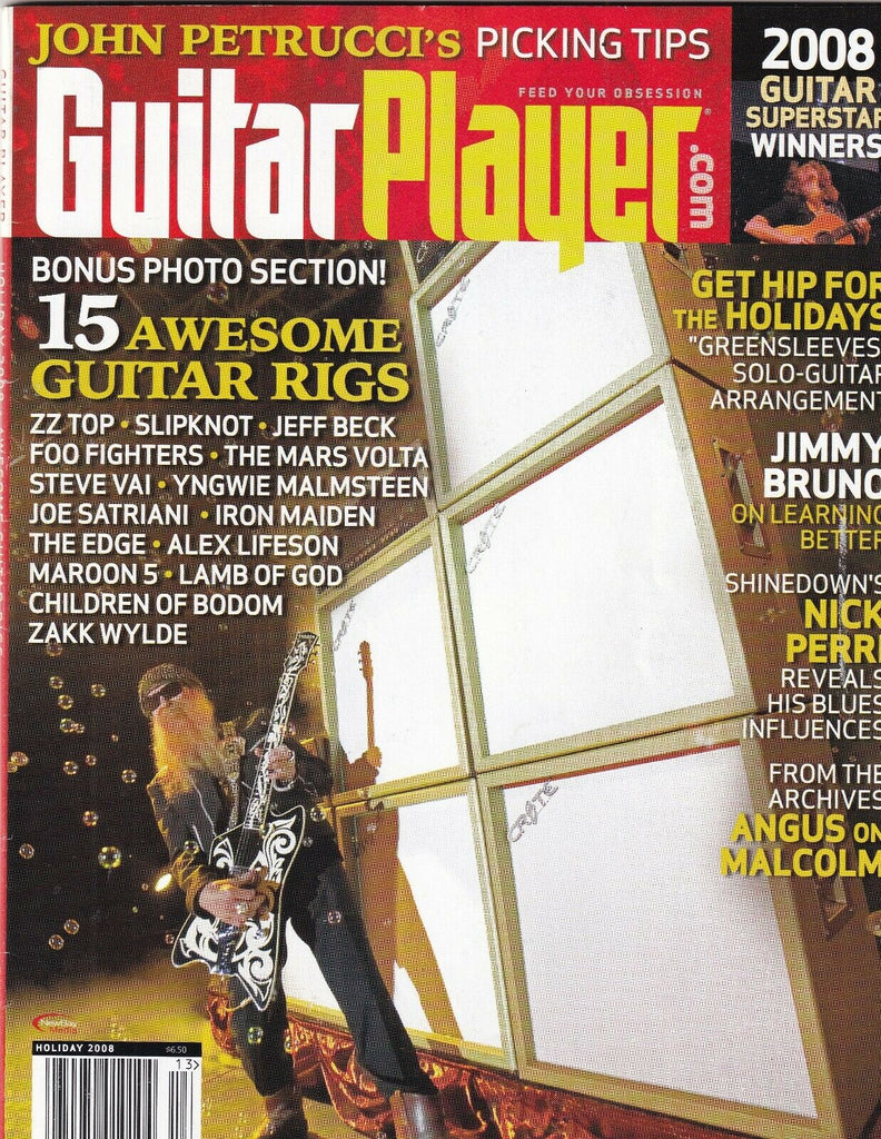 Guitar Player Mag 15 Guitar Rigs ZZ Top Slipknot Holiday 2008 100219nonr
