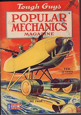 Popular Mechanics Magazine February 1943 Tough Guys VG 062716DBE
