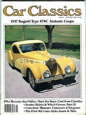 Car Classics Magazine October 1978 1937 Bugatti Atalante Coupe EX 060916jhe