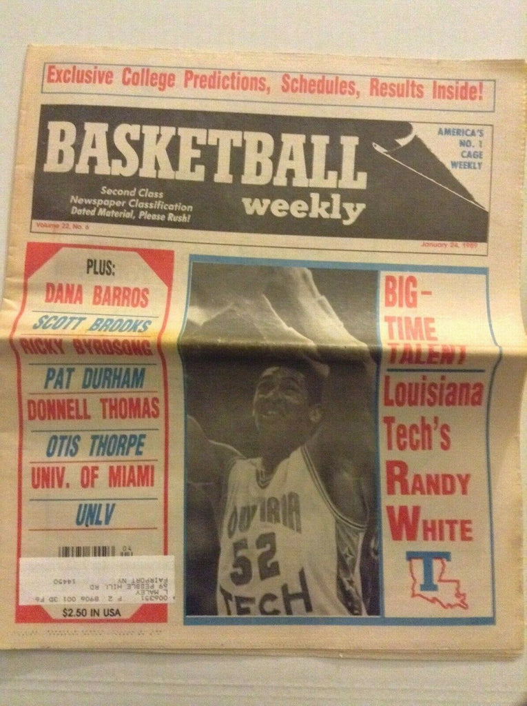 Basketball Weekly Randy White Dana Barros January 24, 1989 091119nonrh