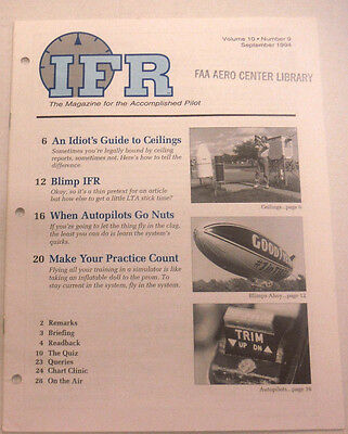 IFR Pilot Magazine An Idiot's Guide To Ceilings September 1994 FAL 061815R