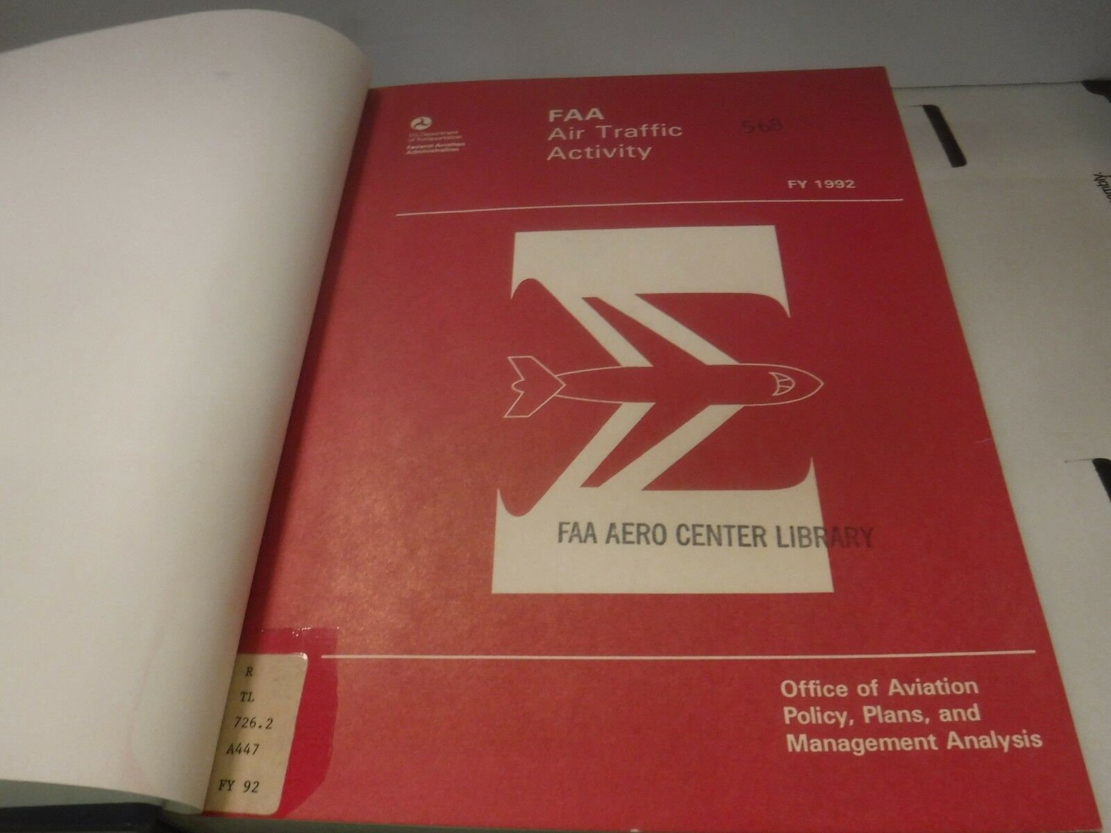 FAA Air Traffic Activity 3 Bound Volumes 1992-1994 Ex FAA Library 0927 ...