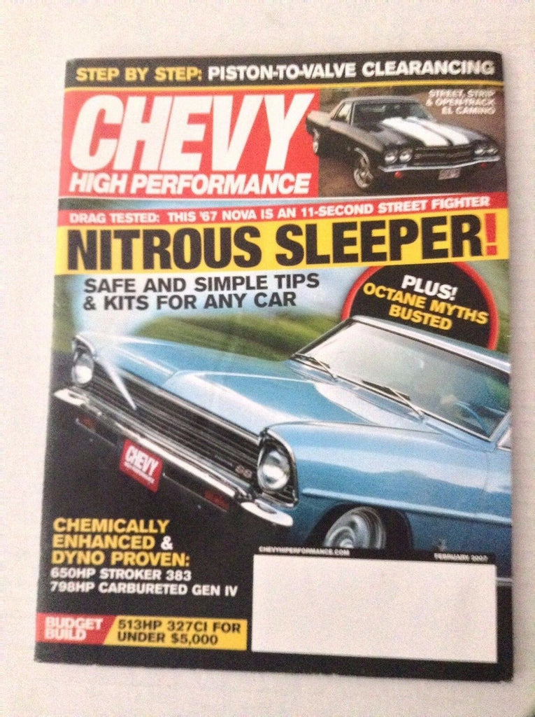 Chevy High Performance Magazine Nitrous Sleeper Tips February 2007 031417NONRH