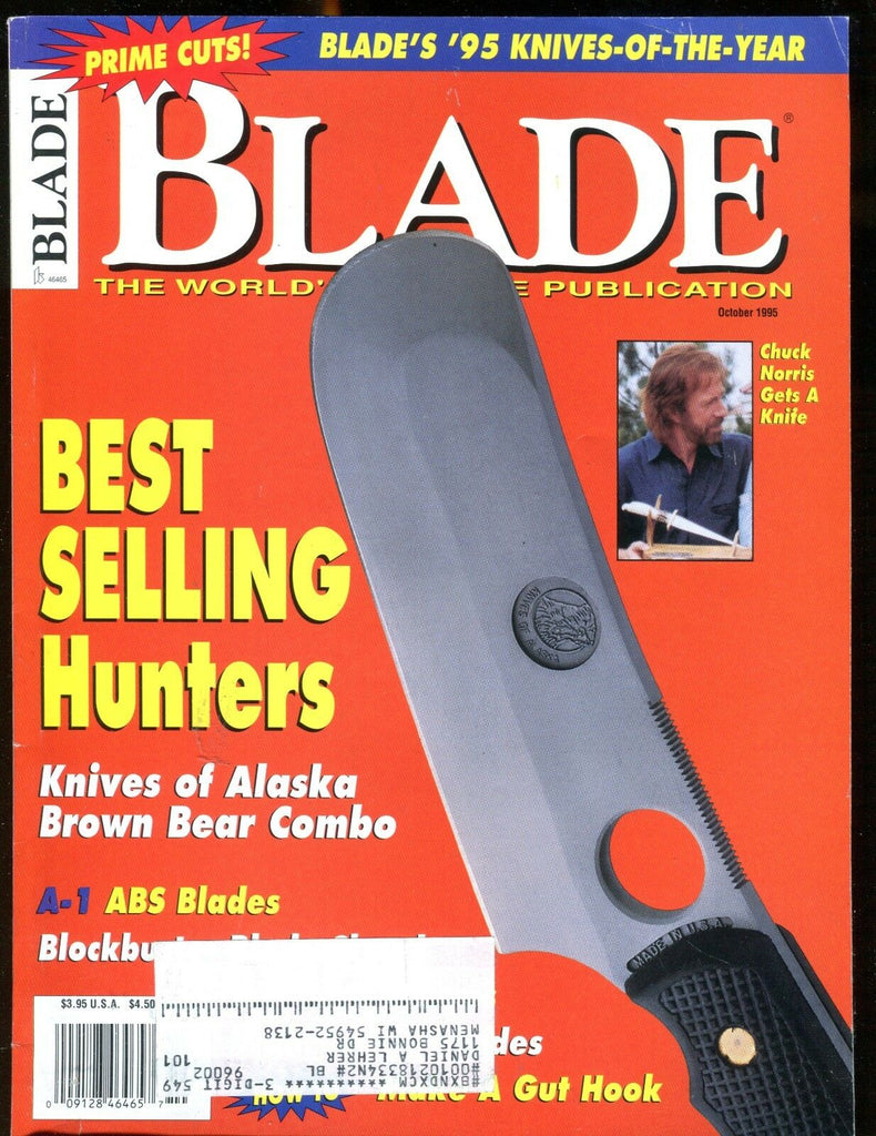 Blade Magazine October 1995 Chuck Norris EX w/ML 012417jhe
