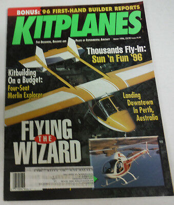 Kitplanes Magazine Flying The Wizard & Merlin Explorer August 1996 080614R