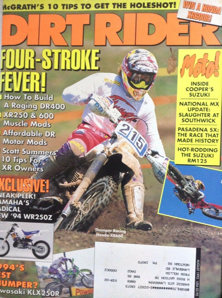 Dirt Rider Magazine Inside Cooper's Suzuki August 1993 092117nonrh