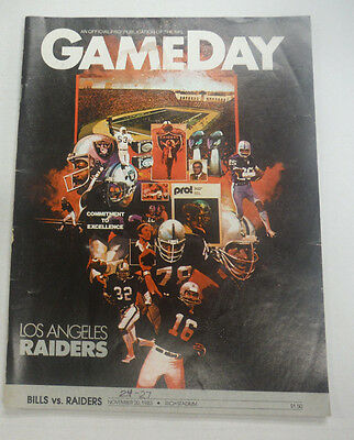 GameDay Magazine Los Angeles Raiders November 1983 061615R