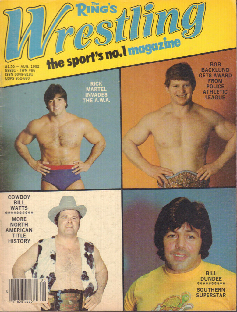 The Rings Wrestling August 1982 Rick Martel Bill Watts Bill Dundee 042120DBE