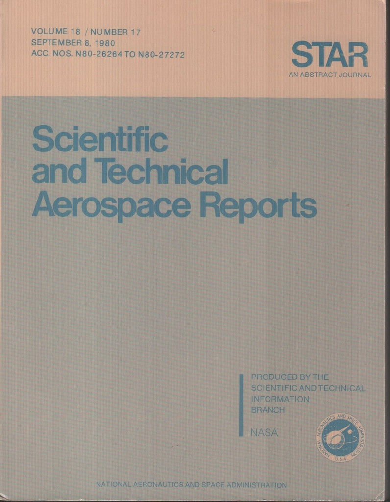 NASA STAR Volume 18 #17 September 8 1980 Abstract Journal Ex-FAA 121918AME2