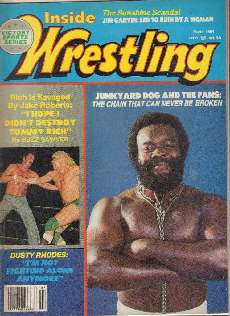 Inside Wrestling March 1984 Jake Roberts Tommy Rich Junkyard Dog 022819DBE