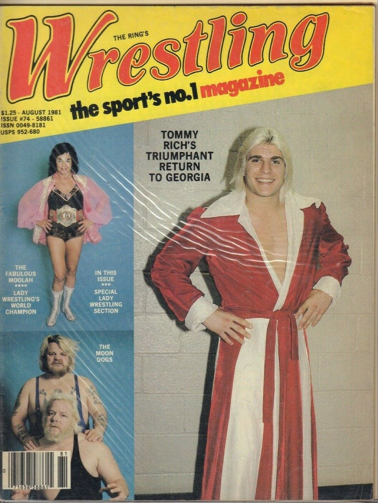 The Rings Wrestling August 1981 Tommy Rich Fabulous Moolah Moon Dogs 022719DBE