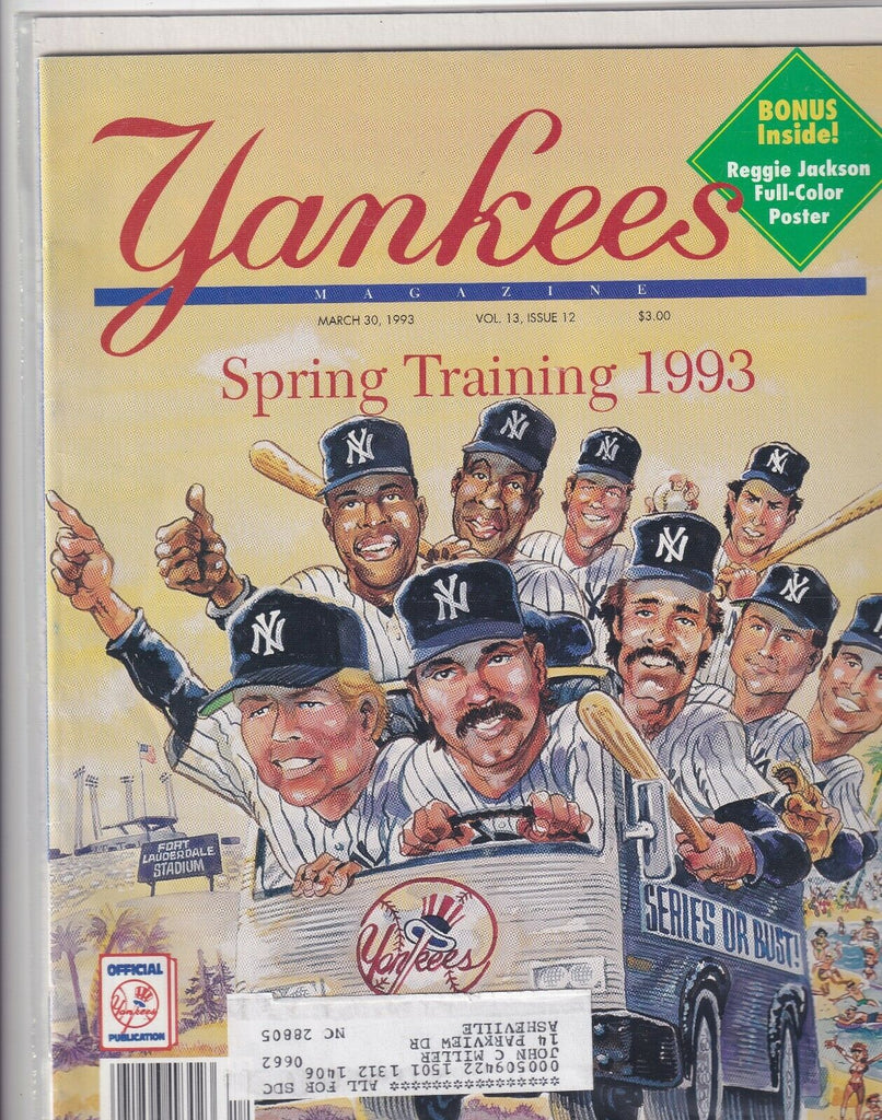 Yankees Magazine Spring Training March 30, 1993 070419nonr