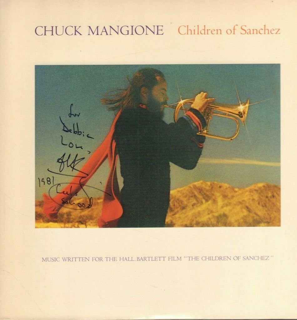 Chuck Mangione Children of Sanchez Signed Vinyl 33rpm w/COA 020819DBT2