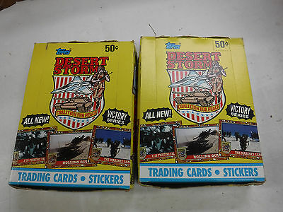 Desert Storm Trading Cards 2 Boxes w/Cards/Stickers Packs jh25