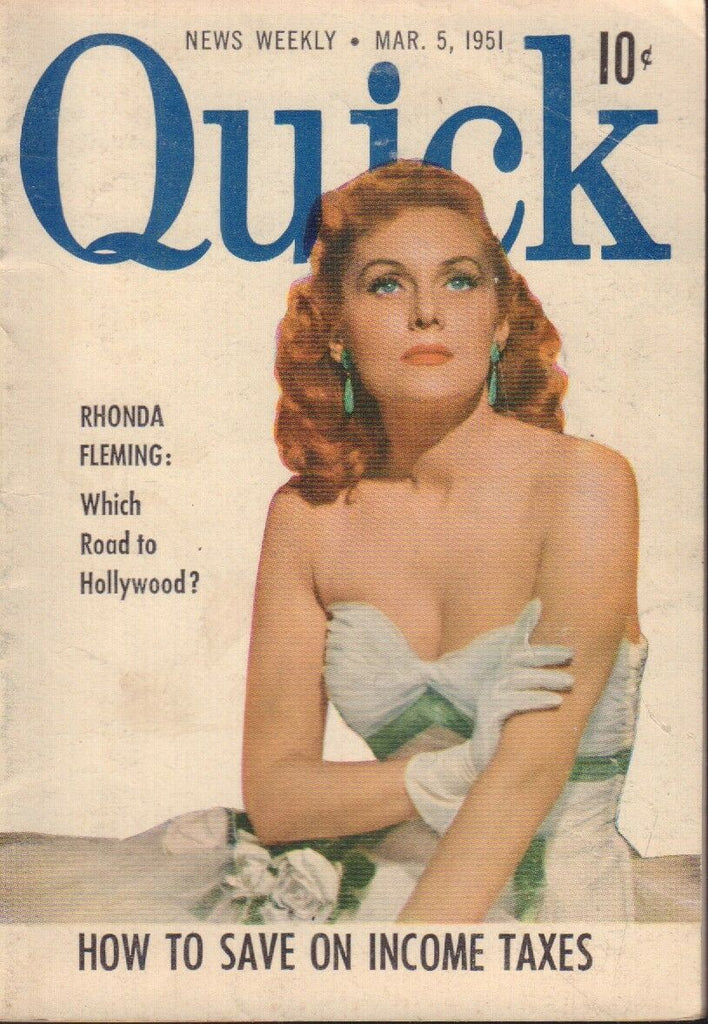 Quick News Weekly March 5 1951 Rhonda Fleming Cheesecake Pin Up 091318AME