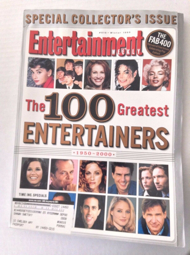Entertainment Weekly Magazine 100 Greatest Entertainers Winter 1999 031517NONRH