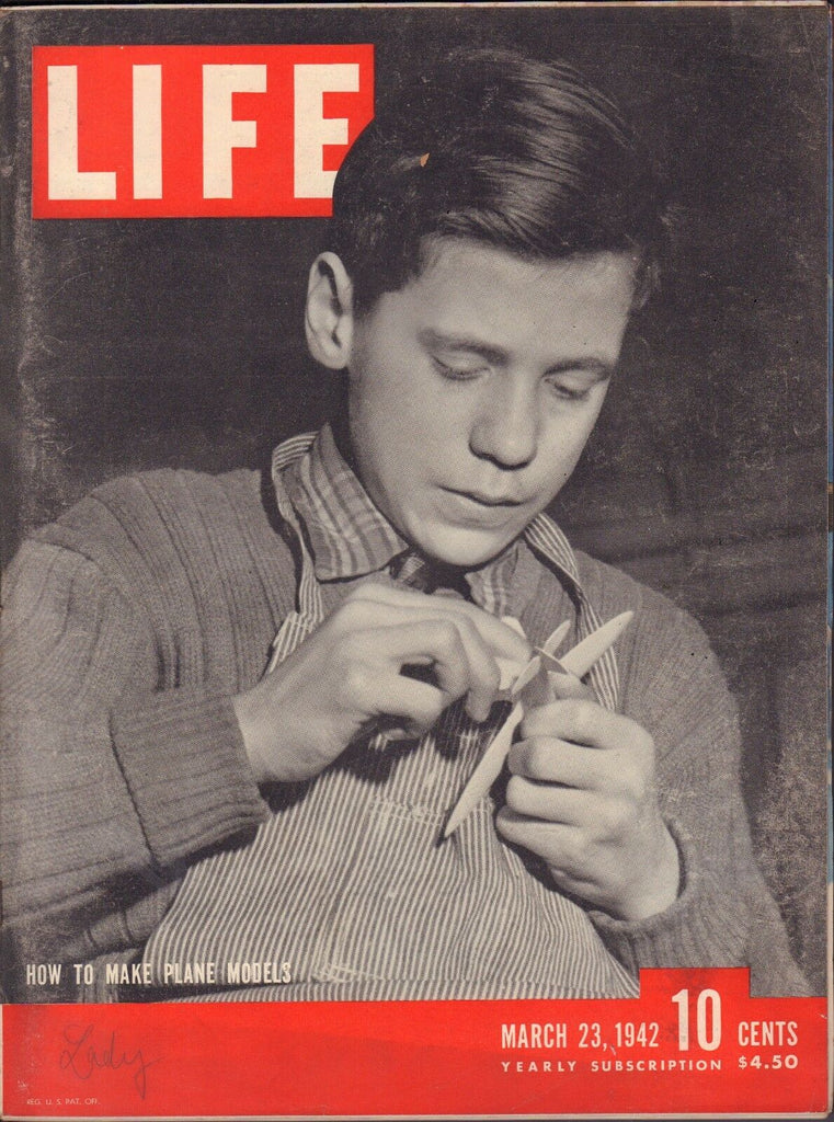 Life March 23 1942 How to make Plane Models VG 100416DBE