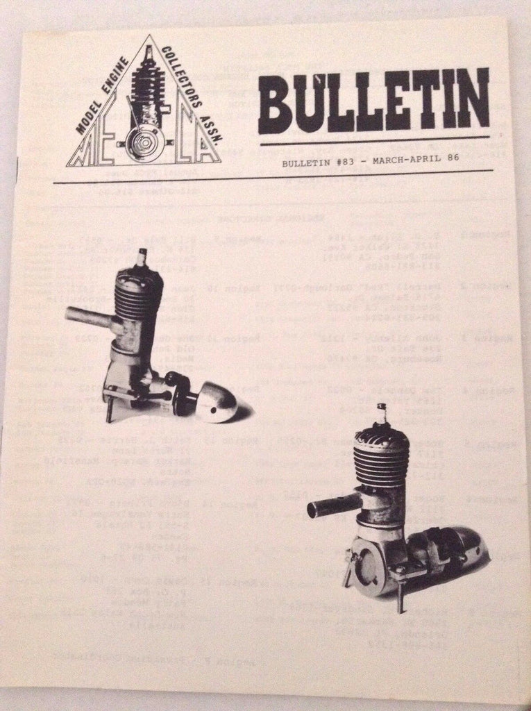 MECA Bulletin Magazine Wilesco Steam Engines March/April 1986 No.83 041817nonrh
