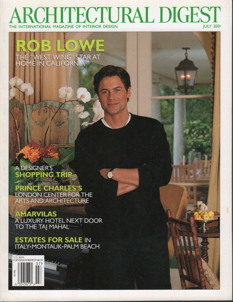 Architectural Digest July 2001 Rob Lowe Tony Soluri 102218DBE