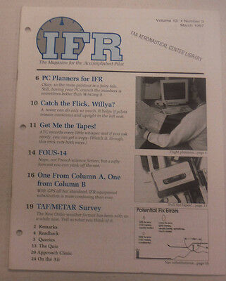 IFR Pilot Magazine PC Planners For IFR March 1997 FAL 061815R