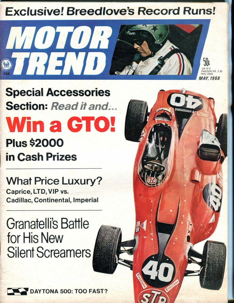 Motor Trend Magazine May 1968 Caprice Cadillac EX No ML 053117nonjhe