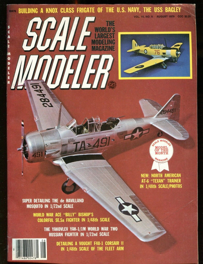 Scale Modeler Magazine August 1979 AT-6 Texan Trainer EX No ML 122916jhe