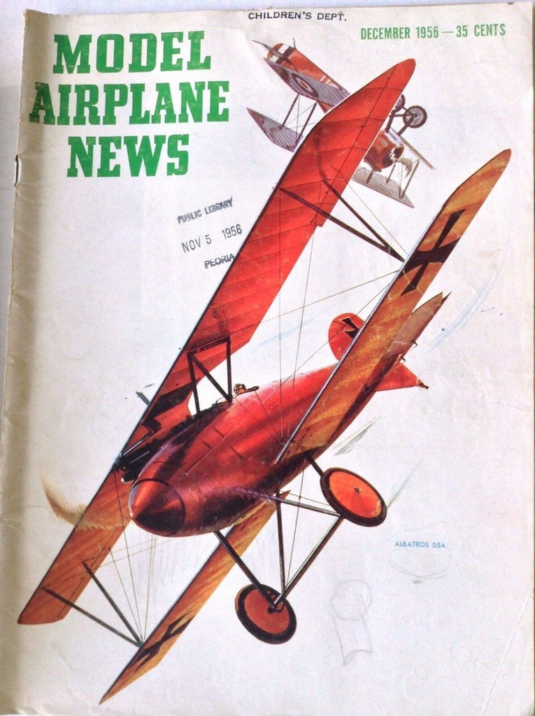 Model Airplane News Magazine Albatross D5a December 1956 082317nonrh