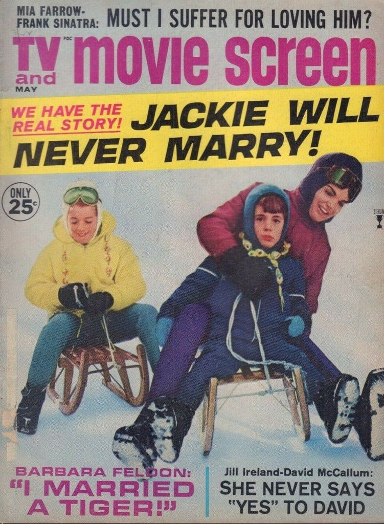 TV And Movie Screen may 1966 Jackie Onassis Jill Ireland Mia Farrow 013119DBE2
