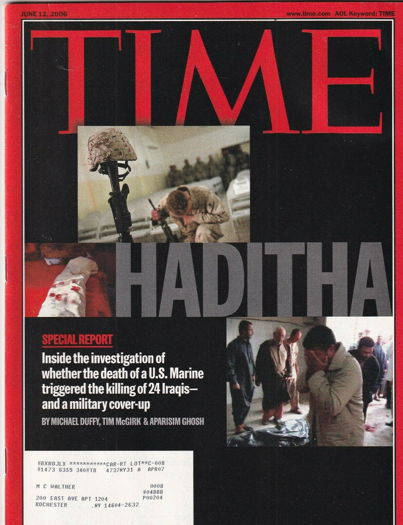 Time Mag Killings At Haditha June 12, 2006 102219nonr