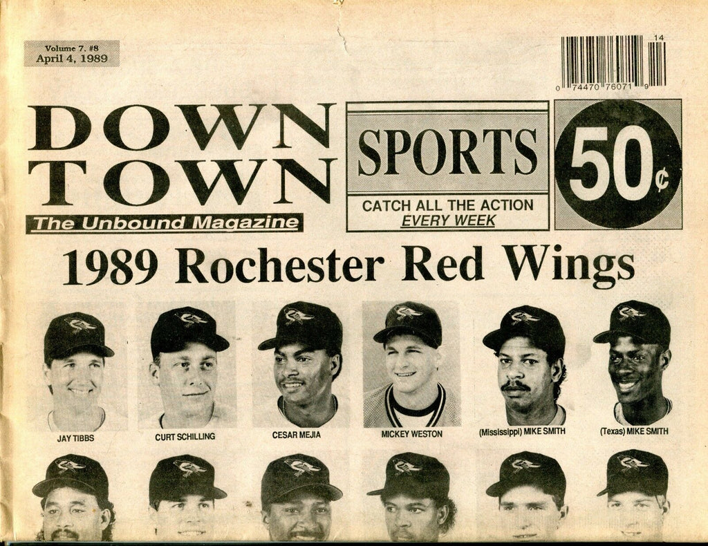 Downtown Sports April 4 1989 Rochester Red Wings Curt Schilling EX 050817nonjhe