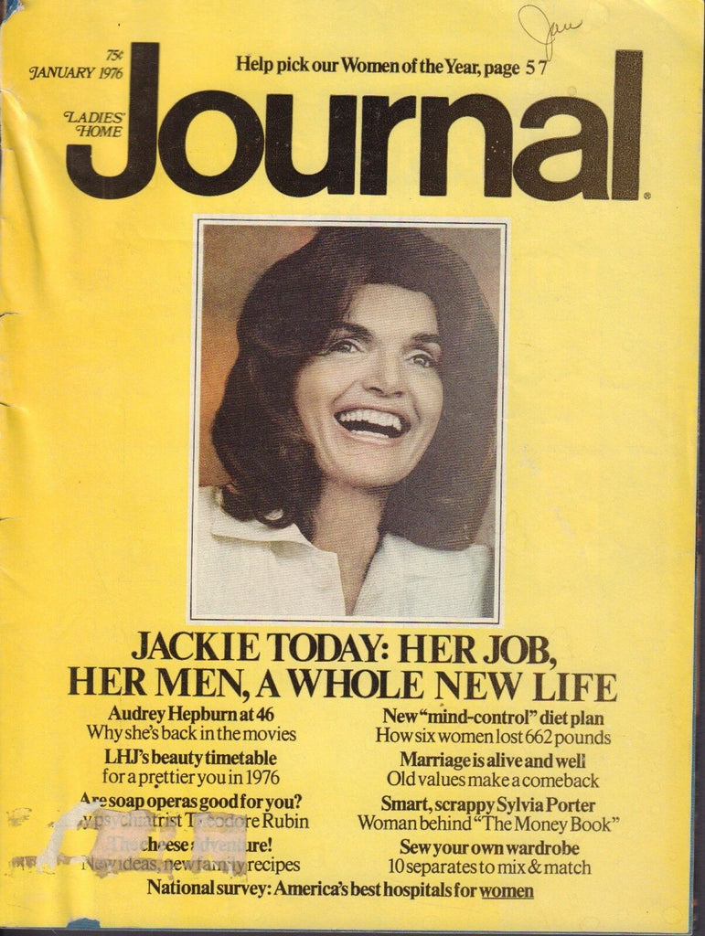 Ladies Home Journal January 1976 Jackie Kennedy, Audrey Hepburn 090217nonDBE