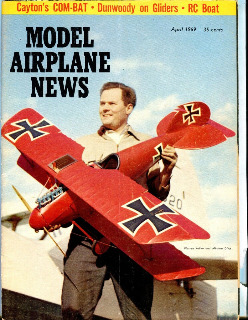 Model Airplane News Magazine April 1959 Warren Kohler VG 040817nonjhe