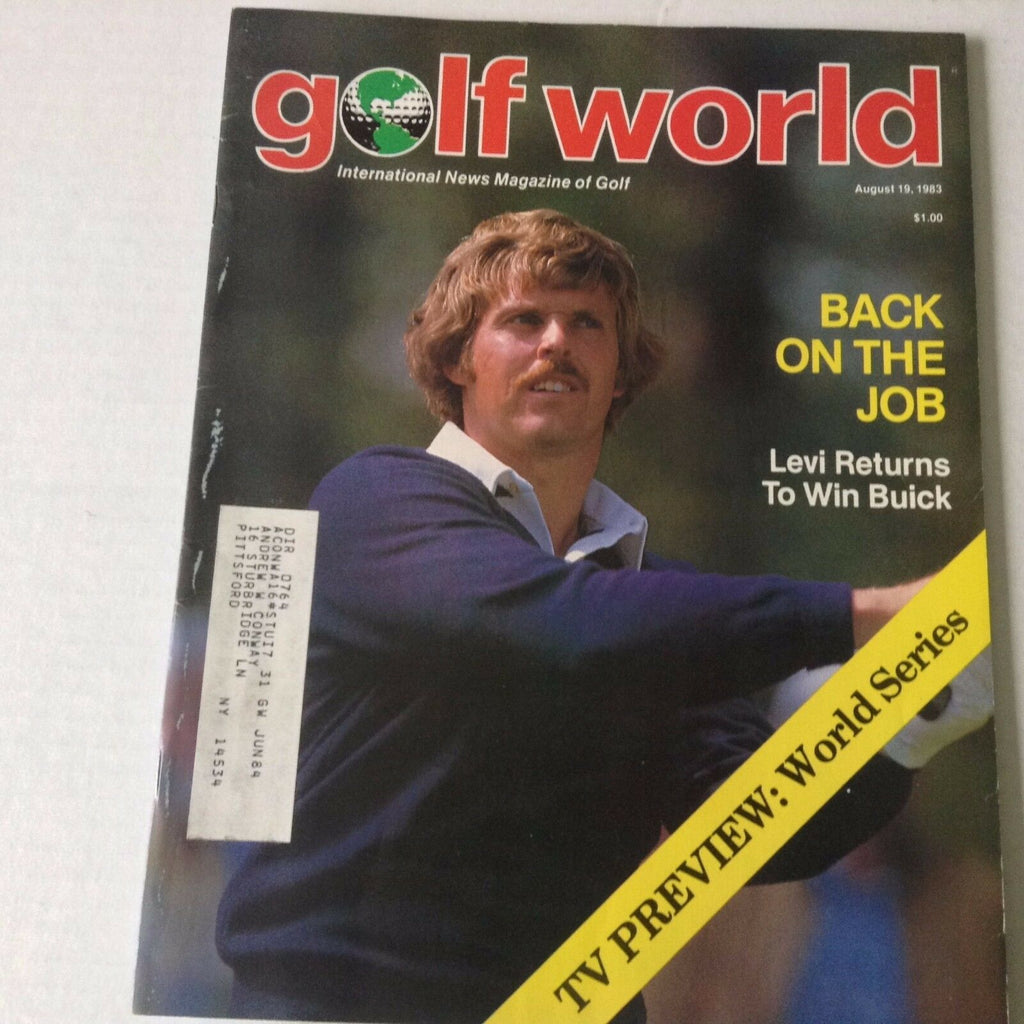 Golf World Magazine Wayne Levi Returns To Win Buick August 19, 1983 062917nonrh
