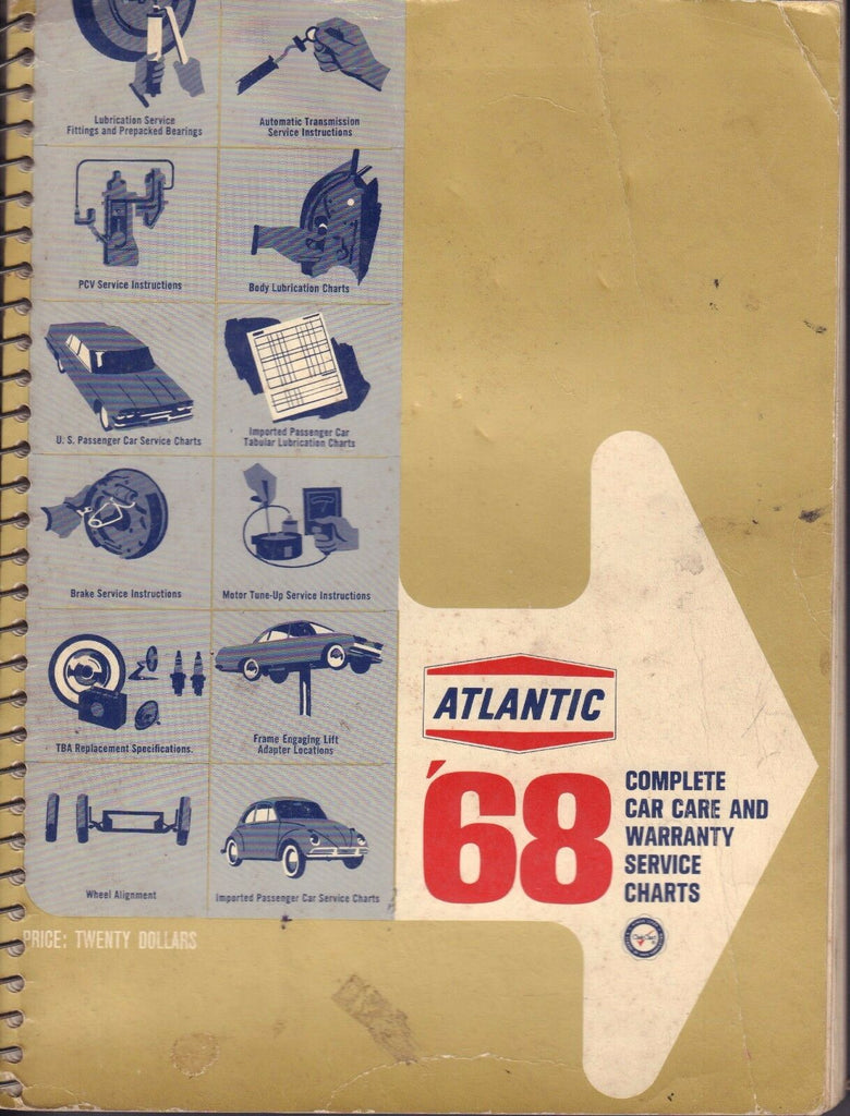Atlantic 1968 Complete Car Care and Warranty Service Charts 080817nonDBE