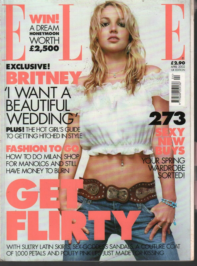 Elle UK Edition Fashion Magazine APRIL 2002 Britney Spears 091520ame