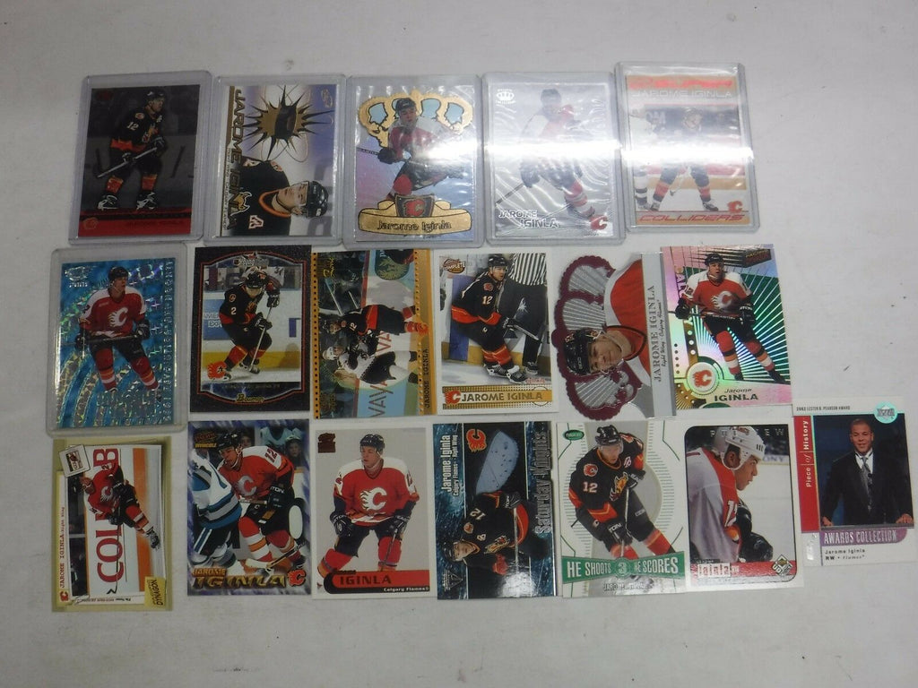 Lot Of 18 Jerome Iginla Hockey Cards w/Inserts Leafs Flames jh33