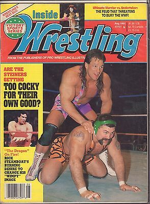 Inside Wrestling August 1991 Ultimate Warrior, Rick Steamboat VG 050616DBE
