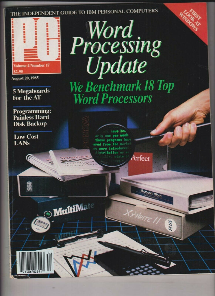 PC Mag Word Processing Update 18 Top Processors August 20, 1985 120719nonr2