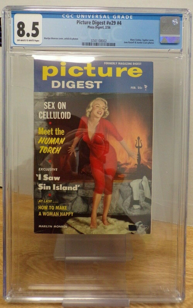 Picture Digest V29 #4 2/56 Marilyn Monroe Sophia Loren CGC 8.5 DBMM